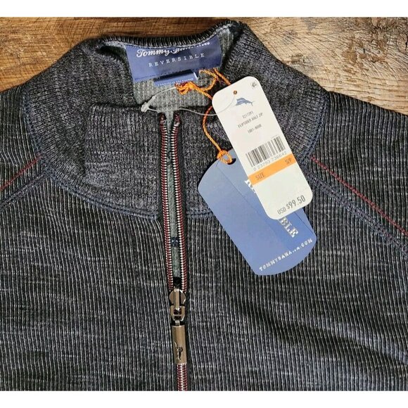 NWT Tommy Bahama Flipsider Half Zip Men's Size Small Reversible - Picture 3 of 15